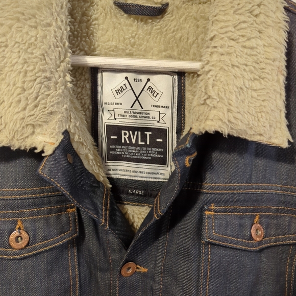 RVLT Denim Sherpa jacket XL - Picture 2 of 6